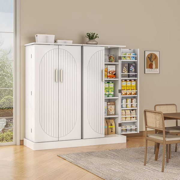 Kepptory Pantry Cabinet Large Storage Rust Resistant Kitchen-7