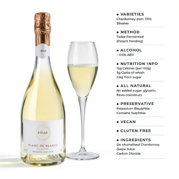 BOLLE Non-Alcoholic Wine Low Calorie Antioxidant Rich-5