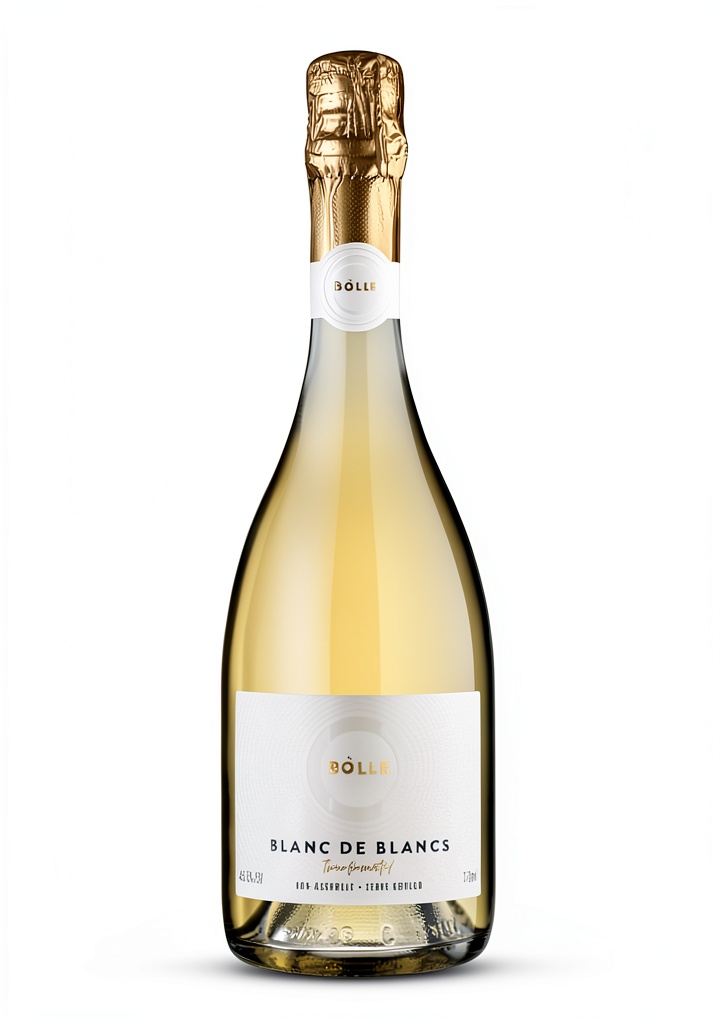 BOLLE non-alcoholic wine bottle displayed on a kitchen counter