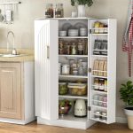 Kepptory Pantry Cabinet Large Storage Rust Resistant Kitchen-0