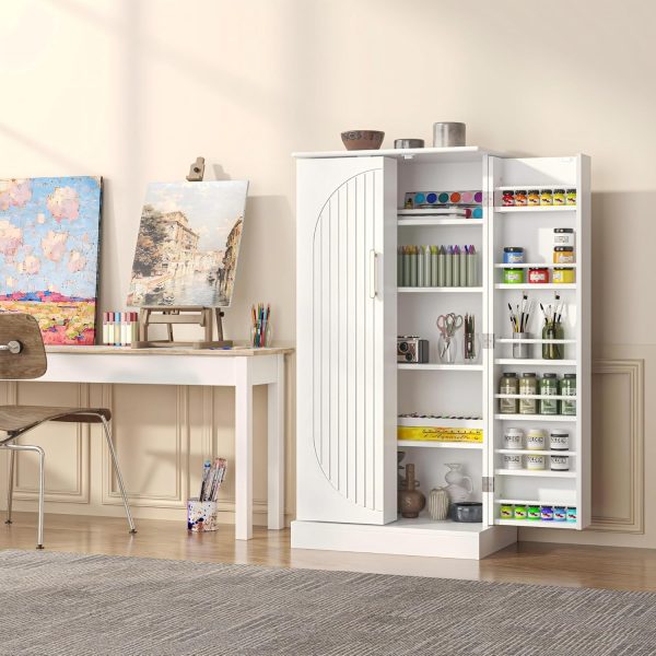 Kepptory Pantry Cabinet Large Storage Rust Resistant Kitchen-4