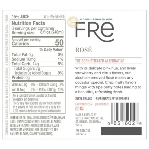 Sutter Home Non-Alcoholic Wine Red Blend Rose 4 Pack-1