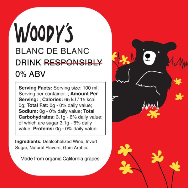 Woodys Non Alcoholic Sparkling Wine Vegan Gluten Free-1