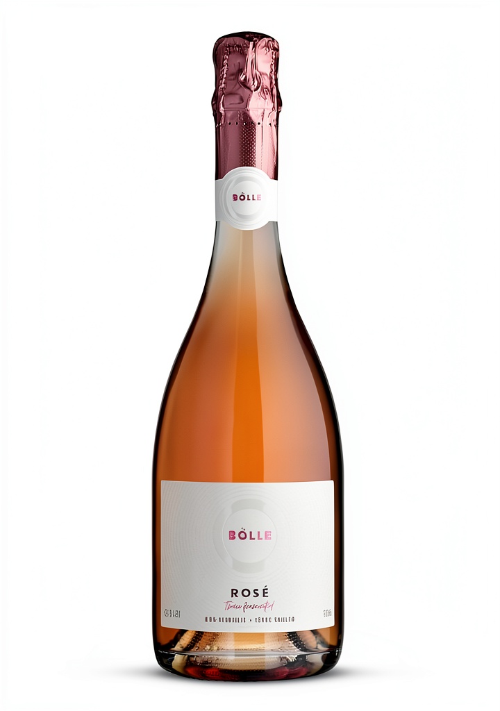 BOLLE Rosé non-alcoholic wine bottle displayed on a kitchen counter